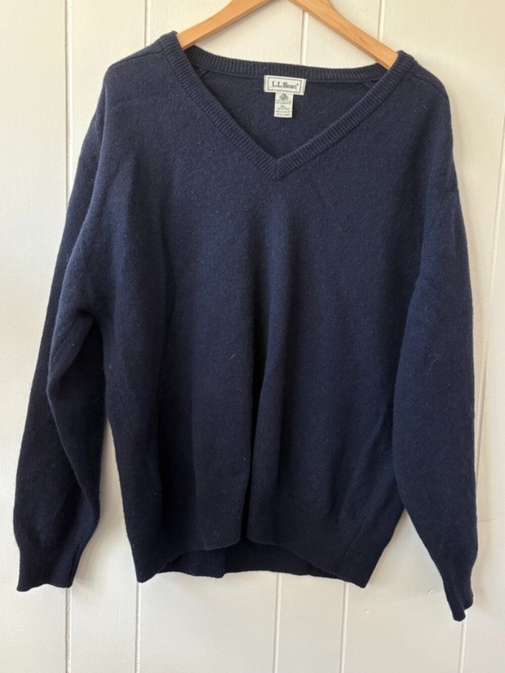 LLBean Navy Wool Sweater
